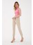 Paçası ve Beli Lastikli Jogger Pantolon Bej 4