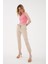 Paçası ve Beli Lastikli Jogger Pantolon Bej 5
