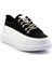 Siyah Kot Kumaş Kadın Sneaker K01179222237 2