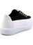 Siyah Kot Kumaş Kadın Sneaker K01179222237 3