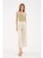 Yüksel Bel Culotte Keten Pantolon Natural 4