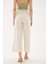 Yüksel Bel Culotte Keten Pantolon Natural 5