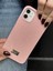 Apple iPhone 12 Uyumlu Elmas Pırlanta Taşlı Pembe Kılıf 1