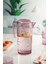 Akrilik Mürdüm Sürahi 2,3 Lt ve 6'lı & Su Meşrubat Kahve Yanı Bardağı 400 ml Seti ( Cam Değildir ) 3