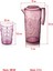 Akrilik Mürdüm Sürahi 2,3 Lt ve 6'lı & Su Meşrubat Kahve Yanı Bardağı 400 ml Seti ( Cam Değildir ) 5
