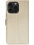 iPhone 15 Pro Max Kılıf Cüzdanlı Kapaklı Kılıf - Gold 1