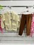 Kız Çocuk Kadife Pantolon Peluş Sweat Krem 1
