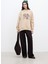 Baskı Detaylı Oversıze Sweatshırt Camel 2