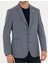 Erkek Lacivert Ex. Slim Fit Keten Karışımlı Ceket 50285142-VR033 6