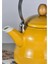 Alev Vintage Demlik Ahşap Saplı Emaye Çaydanlık Kettle 2,5lt Sarı 2