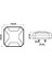 12V-24V Stop Lambası Kare (Neon Ledli) (4 Fonksiyonlu) (140*140 Mm) 3