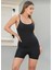 Vücuda Oturan Kadın Spor Şort Tulum / Toparlayıcı Askılı Spor Tulum 3