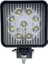 12V-110V Çalışma Lambası Kare (9 x 3W Power Ledli) (108*108*28 Mm) 1