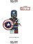 Lego Model Captain America (What-If) Özel Mini Figür Anahtarlık 1