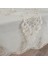 Roma Linen Kumaş Krem – Taş Nakışlı 38 Parça Masa Örtüsü Seti 3