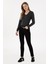 Kadın Siyah Pantolon (Kanvas-Chino) 50298498-VR046 3