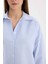 Oversize Geniş Kalıp Çizgili Oxford Uzun Kollu Gömlek D4512AX25SP 6