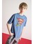 Erkek Çocuk Superman Bisiklet Yaka Kısa Kollu Tişört E3102A825SM 1