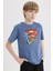 Erkek Çocuk Superman Bisiklet Yaka Kısa Kollu Tişört E3102A825SM 2