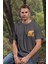 Unisex T-Shirt, Bear Beer Tasarım Baskılı, Regular, Pamuk, Antrasit T-Shirt NO:00207 3
