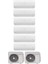 Multi Split Inverter Klima 54000 Btu Dış (36+18) + 6 Iç Ünite 12000 + 12000 + 12000 + 12000 + 12000 + 12000 Btu 1