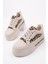 Zarina Kadın Kalın Taban Leopar Desenli Bağcıklı Günlük Sneaker Spor Ayakkabı 3