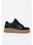 Bonnie Kadın Kalın Taban Taşlı Leopar Desenli Bağcıklı Günlük Sneaker Spor Ayakkabı 5
