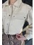 Kadın Çift Cepli Çıtçıtlı Crop Top Suni Deri Ceket 3
