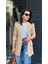 Taş Tek Düğme Yün Efekt Blazer Ceket 1