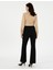 Kadın Siyah Flare Fit Kumaş Pantolon 50290397-Vr046 4