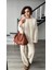 Ekru Oversize Peluş Kazak 5