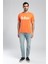 Londonlogo Erkek O Yaka T-Shirt Oranj 1