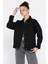 Kadın Oversize Jean Kot Ceket 3
