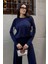 Kol ve Paçada Şerit Tasarım Oversize Beden Kazak Pantalon Ikili Triko Takım 034 1