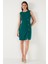 Standart Fit Kemerli Bisiklet Yaka Mini Elbise Kadın Elbise 611EL1964 5