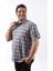 Kısa Kol Ekose Pamuklu Erkek Gömlek KK-8064-TSS 1