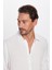 Slim Fit Uzun Kollu Dar Kesim Dökümlü Viskon Şık Erkek Beyaz Gömlek 1