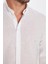 Slim Fit Uzun Kol Keten Premium Seri Düğmeli Yaka Spor Gömlek 5