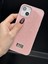 iPhone 15 Uyumlu Elmas Pırlanta Taşlı Pembe Kılıf 4