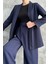 Kadın Duble Kol Giy Çık Mevsimlik Ceket Lacivert B2335 3