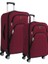 Orta ve Kabin Boy Valiz Seti 4 Teker Kumaş Valiz Bordo 1081 1
