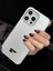 iPhone 15 Pro Max Uyumlu Elmas Pırlanta Taşlı Gümüş Kılıf 1