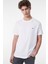 Bisiklet Yaka Tişört Beyaz Erkek Kısa Kol T-Shirt 1