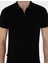 Erkek Siyah Slim Fit Fermuarlı Polo Yaka Triko Tişört 50303605-VR046 6
