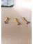 Cerrahi Çelik Renkli Tek Taş Piercing Set (Taş Çapı 3mm, Bar Uzunluğu 6mm) - 3 Adet 2