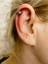Tüylü Pirinç Siyah Halka Sıkıştırma Piercing / Earcuff /orbital / Helix - 1 Adet 4