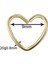Cerrahi Çelik Ince Kalp Piercing/hızma - Kalınlık 0,8 mm - 1 Adet 3