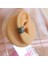 Etnik 9 mm Pirinç Antik Gümüş Halka Sıkıştırma Piercing / Earcuff - Tek Adet 4