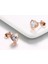 Rosegold Çelik Kalp Küpe-1 çift 2