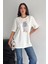 Taş Işlemeli Ayıcıklı T-Shirt Oversize %100 Pamuk Penye 405 4